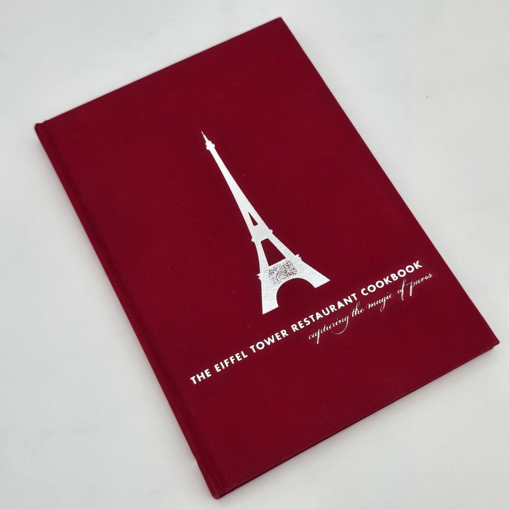 2008 The Eiffel Tower Restaurant Cookbook Red Velvet Cover Jean Joho